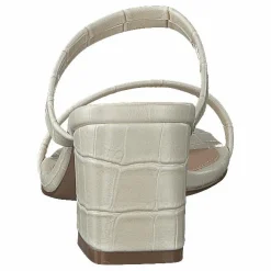 NA-KD Croc Squared Strap Sandals Offwhite