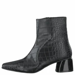NA-KD Croco Basic Boots Black