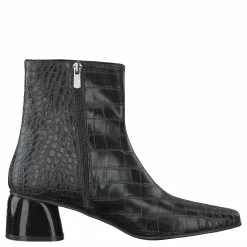 NA-KD Croco Basic Boots Black
