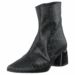 NA-KD Croco Basic Boots Black