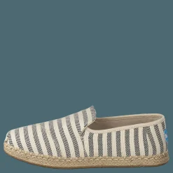 Toms Deconstructed Alpargata Rope Black Woven Stripe