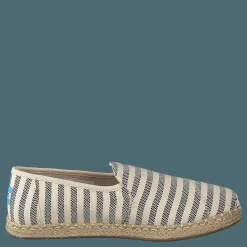 Toms Deconstructed Alpargata Rope Black Woven Stripe
