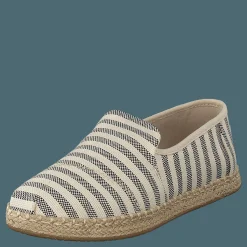 Toms Deconstructed Alpargata Rope Black Woven Stripe
