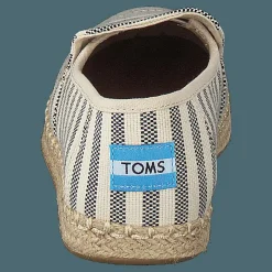 Toms Deconstructed Alpargata Rope Black Woven Stripe