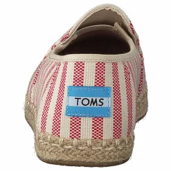 Toms Deconstructed Alpargata Rope Red Woven Stripe