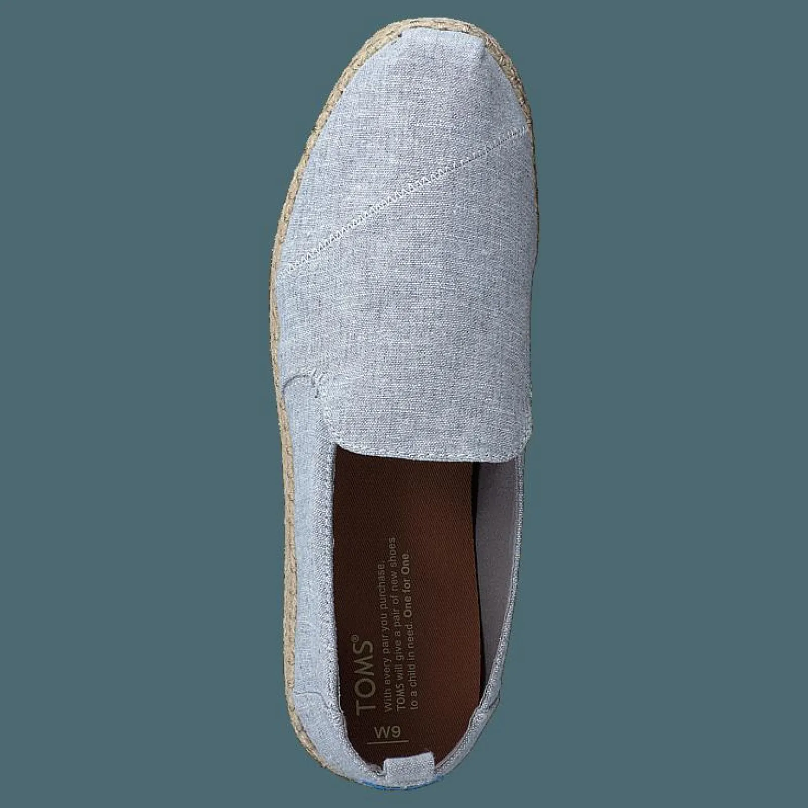 Toms Decontructed Alpergata Drizzle Grey Slub Chambrey