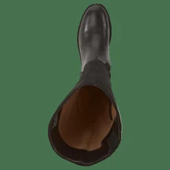 Lauren Ralph Lauren Emelie Leather & Suede Riding Boot Black/Black