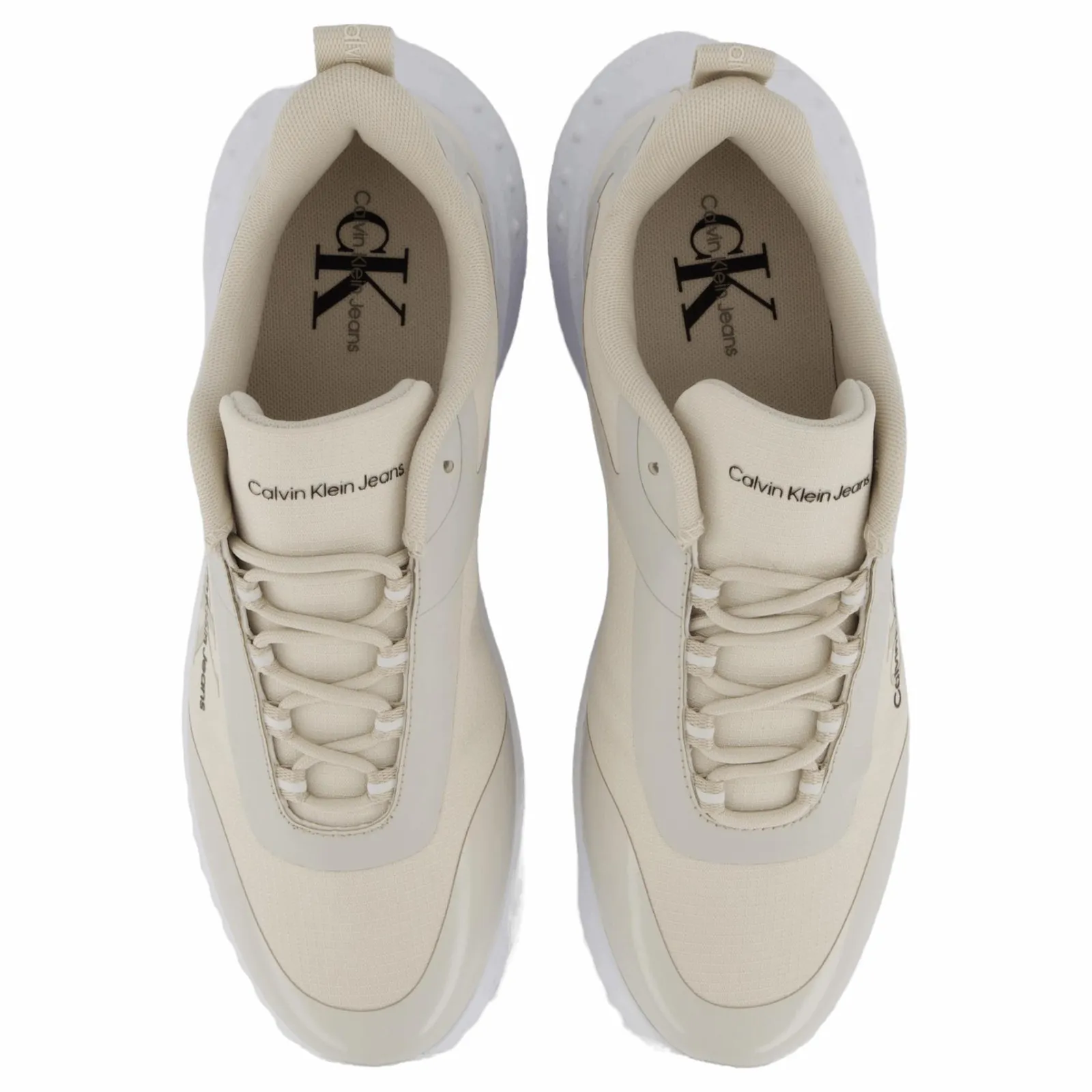 Calvin Klein Eva Runner Low Lace Mix Ml Wn Eggshell/creamy White