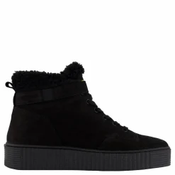 Tommy Hilfiger Faux Fur Nubuck Low Lace-up Black