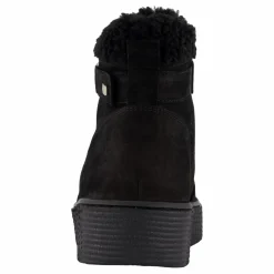 Tommy Hilfiger Faux Fur Nubuck Low Lace-up Black