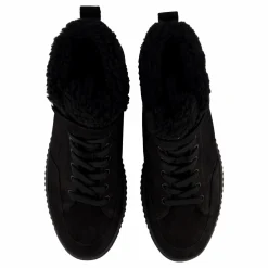 Tommy Hilfiger Faux Fur Nubuck Low Lace-up Black