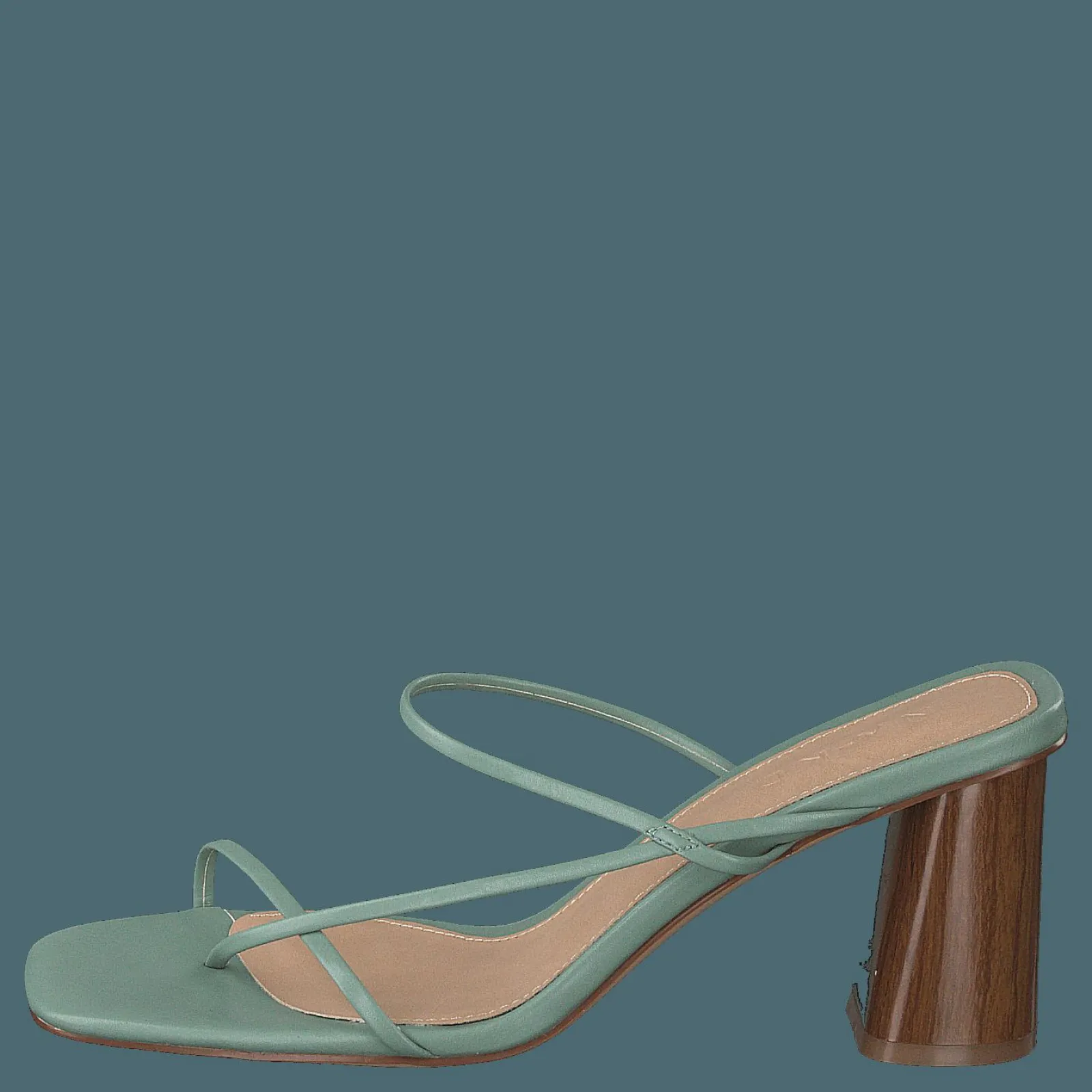 NA-KD Fine Strappy Block Heel Pastel Green