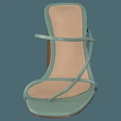 NA-KD Fine Strappy Block Heel Pastel Green