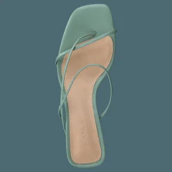 NA-KD Fine Strappy Block Heel Pastel Green