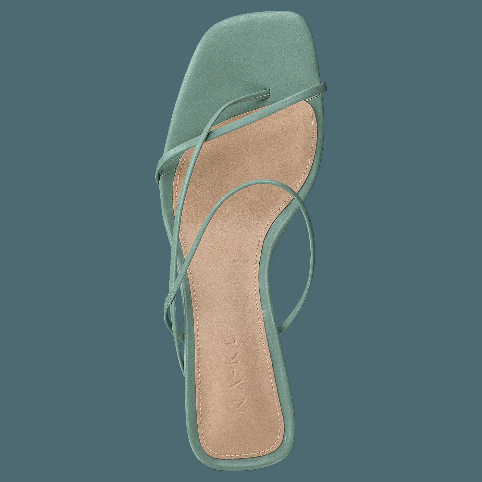 NA-KD Fine Strappy Block Heel Pastel Green