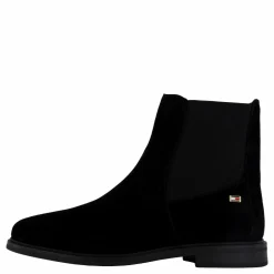 Tommy Hilfiger Flag Suede Low Chelsea Black