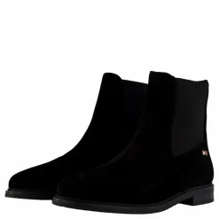 Tommy Hilfiger Flag Suede Low Chelsea Black