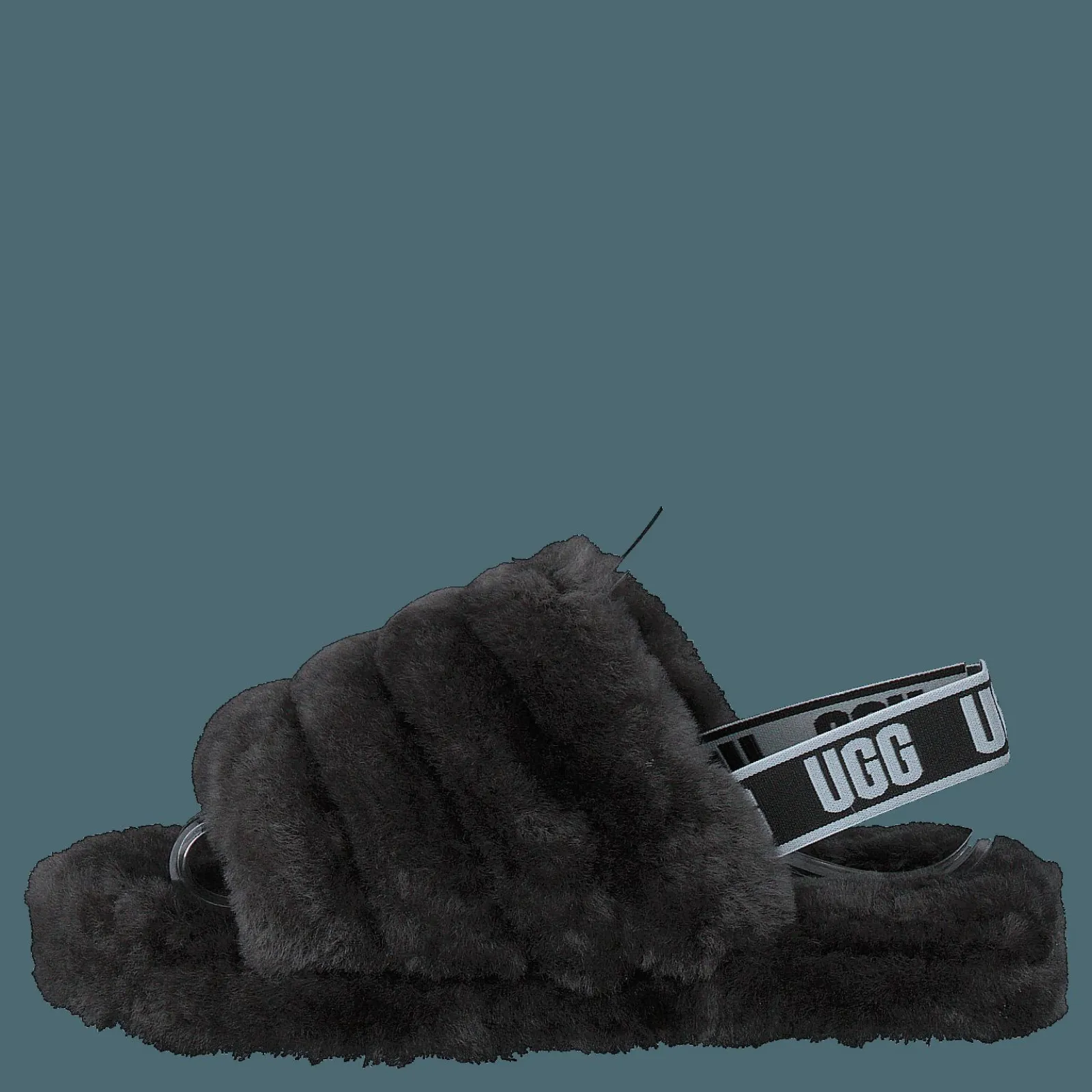 Barn UGG Fluff Yeah Slide Charcoal
