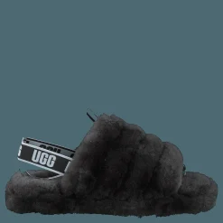 Barn UGG Fluff Yeah Slide Charcoal