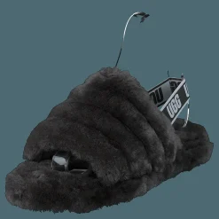 Barn UGG Fluff Yeah Slide Charcoal