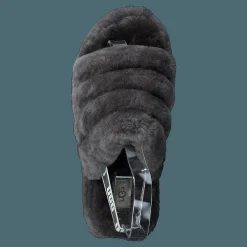 Barn UGG Fluff Yeah Slide Charcoal