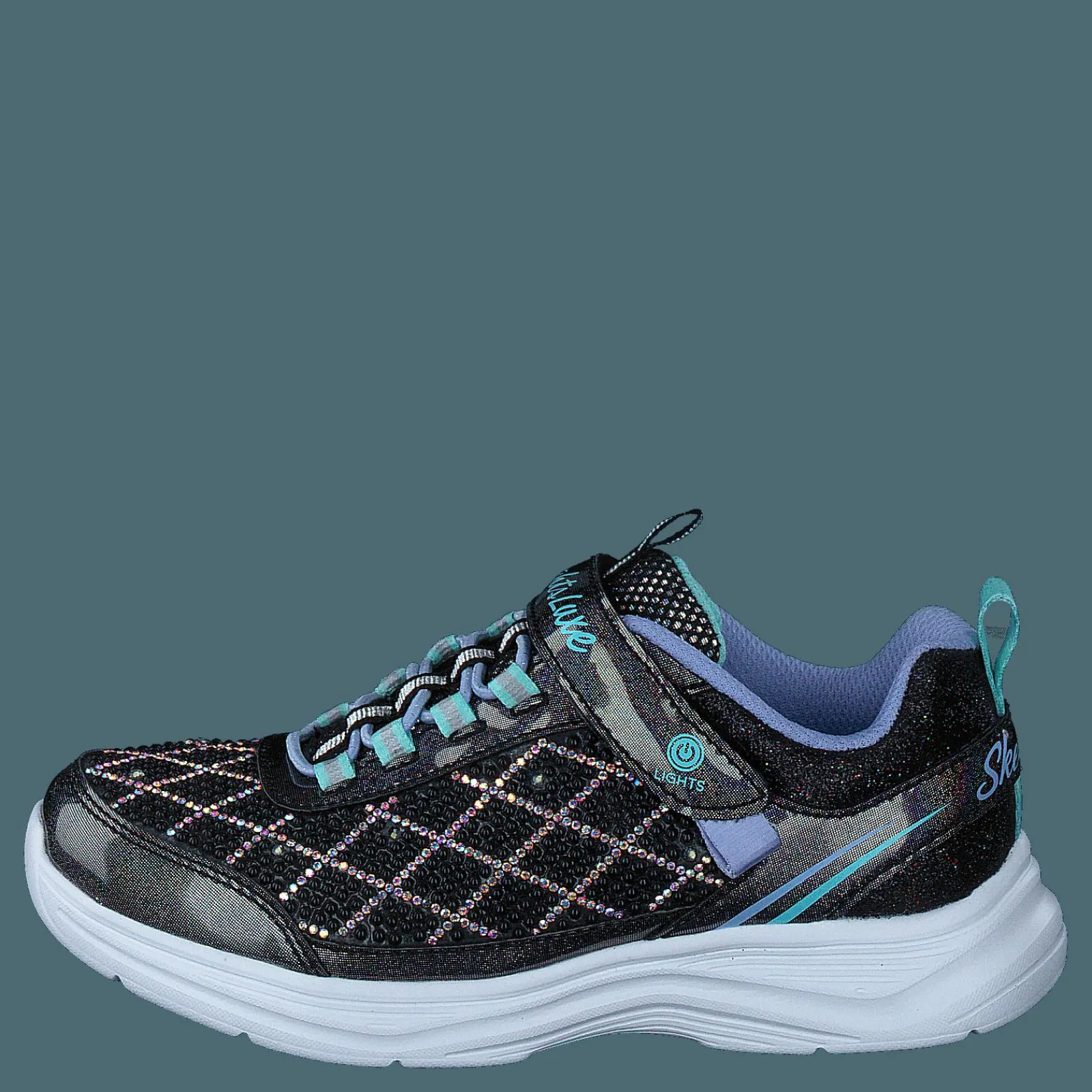 Barn Skechers Girls S-lights Glimmer Kicks - Bklb