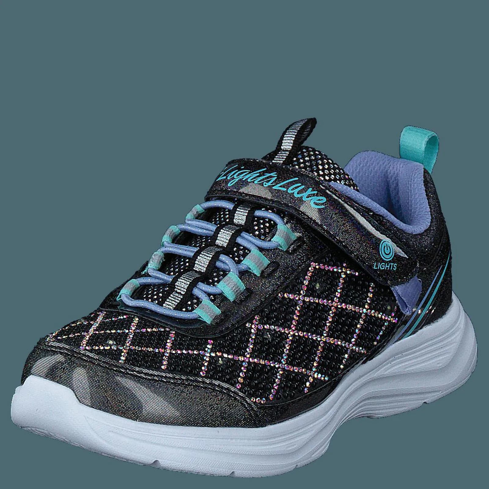 Barn Skechers Girls S-lights Glimmer Kicks - Bklb
