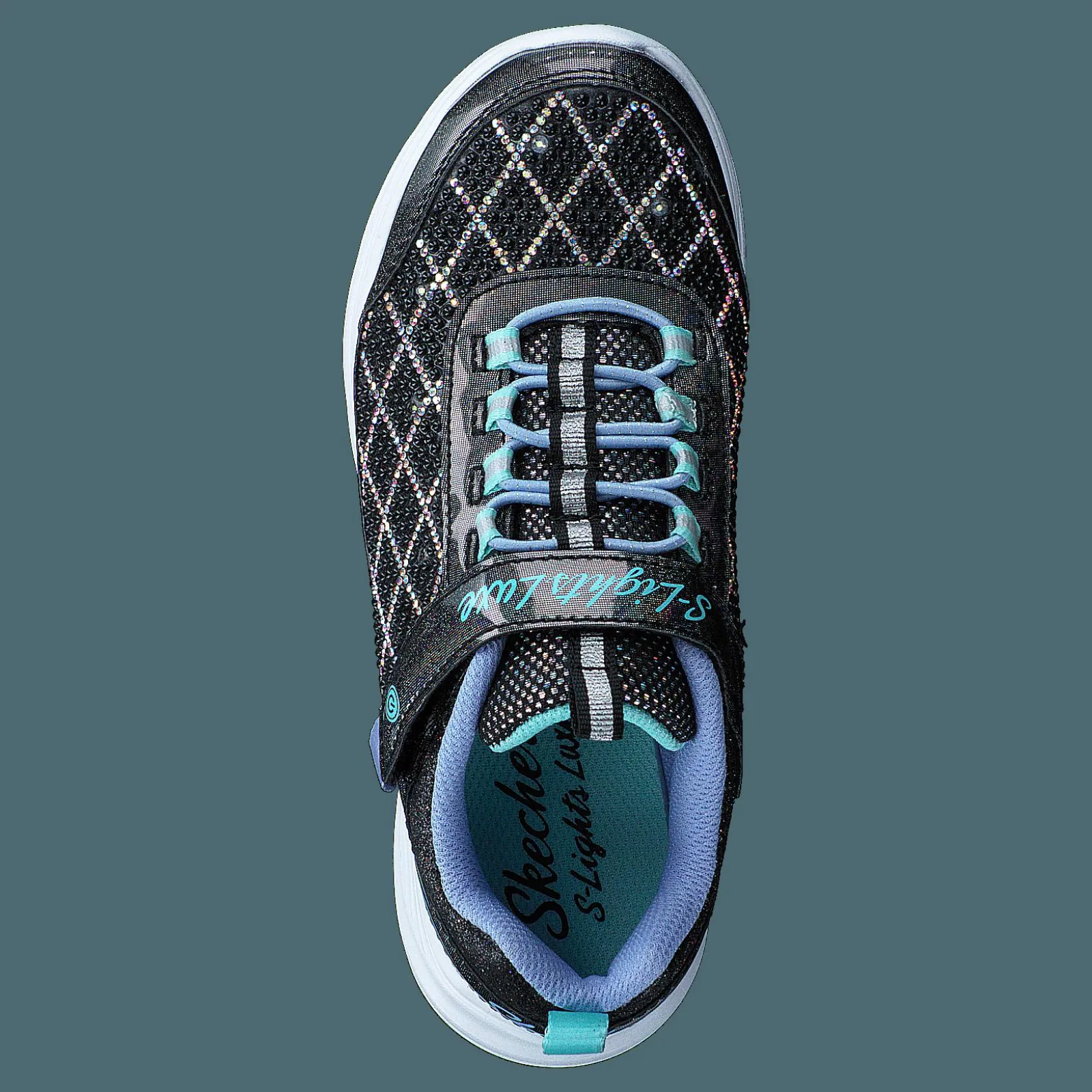 Barn Skechers Girls S-lights Glimmer Kicks - Bklb