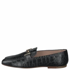 Tod's Gommini Double T Black Printed Reptile