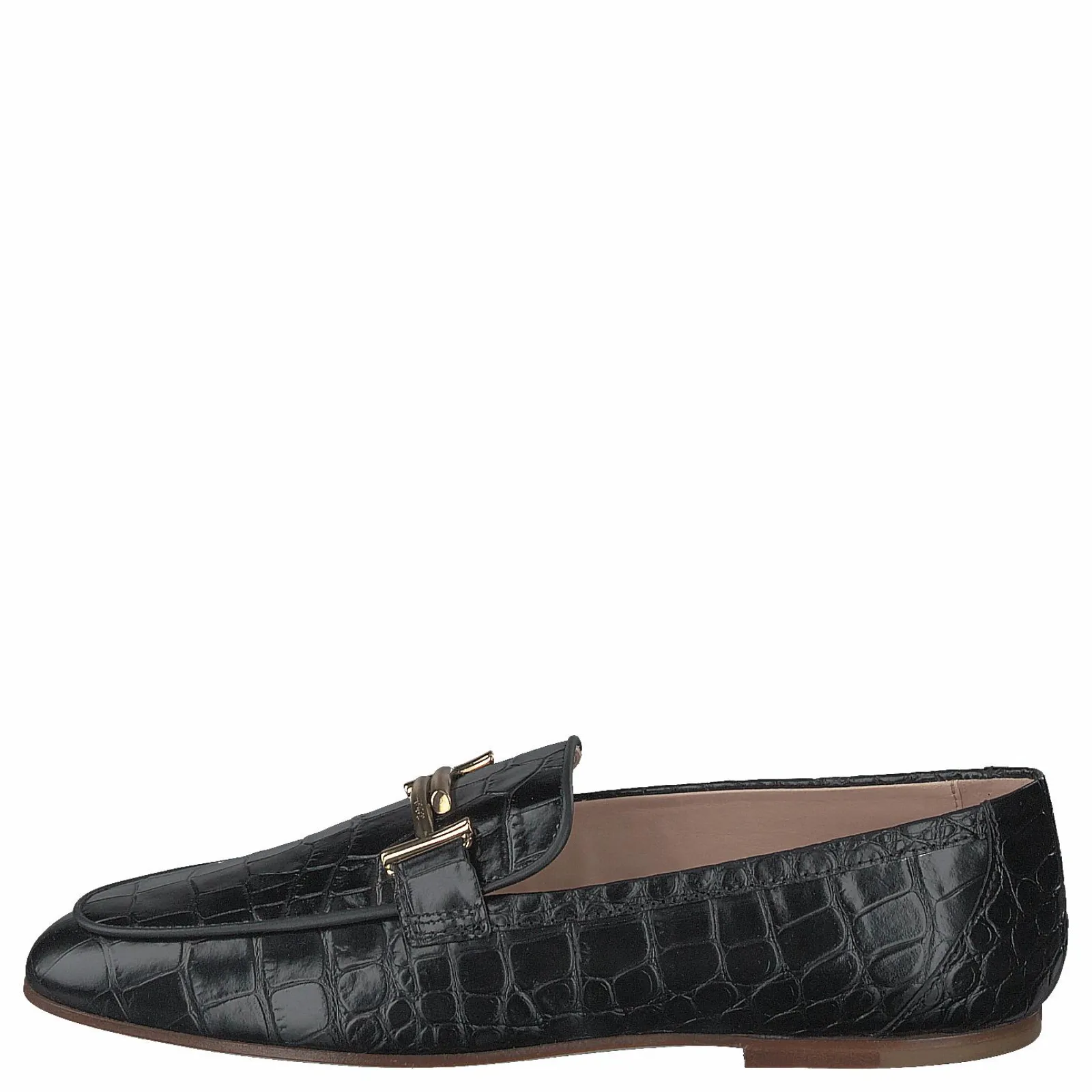 Tod's Gommini Double T Black Printed Reptile