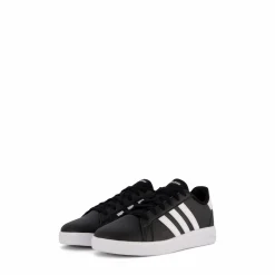 Barn adidas Grand Court Lifestyle Tennis Lace-Up Shoes Core Black / Cloud White / Core Black