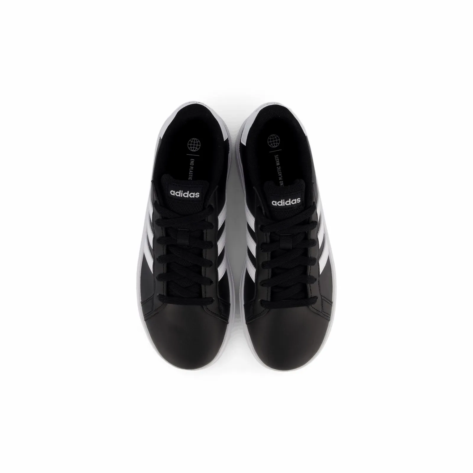 Barn adidas Grand Court Lifestyle Tennis Lace-Up Shoes Core Black / Cloud White / Core Black
