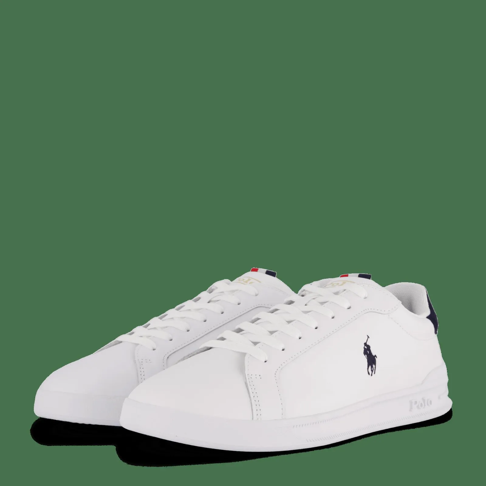 Polo Ralph Lauren Heritage Court II Leather Sneaker White / Navy / Red