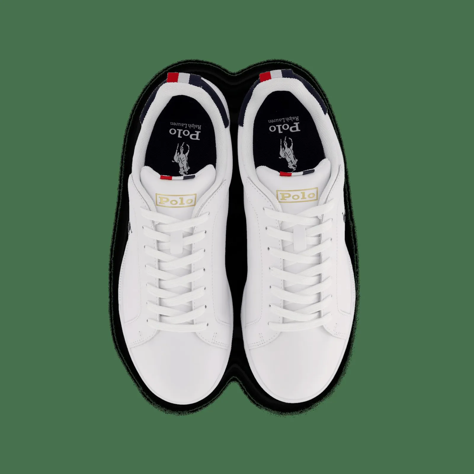 Polo Ralph Lauren Heritage Court II Leather Sneaker White / Navy / Red