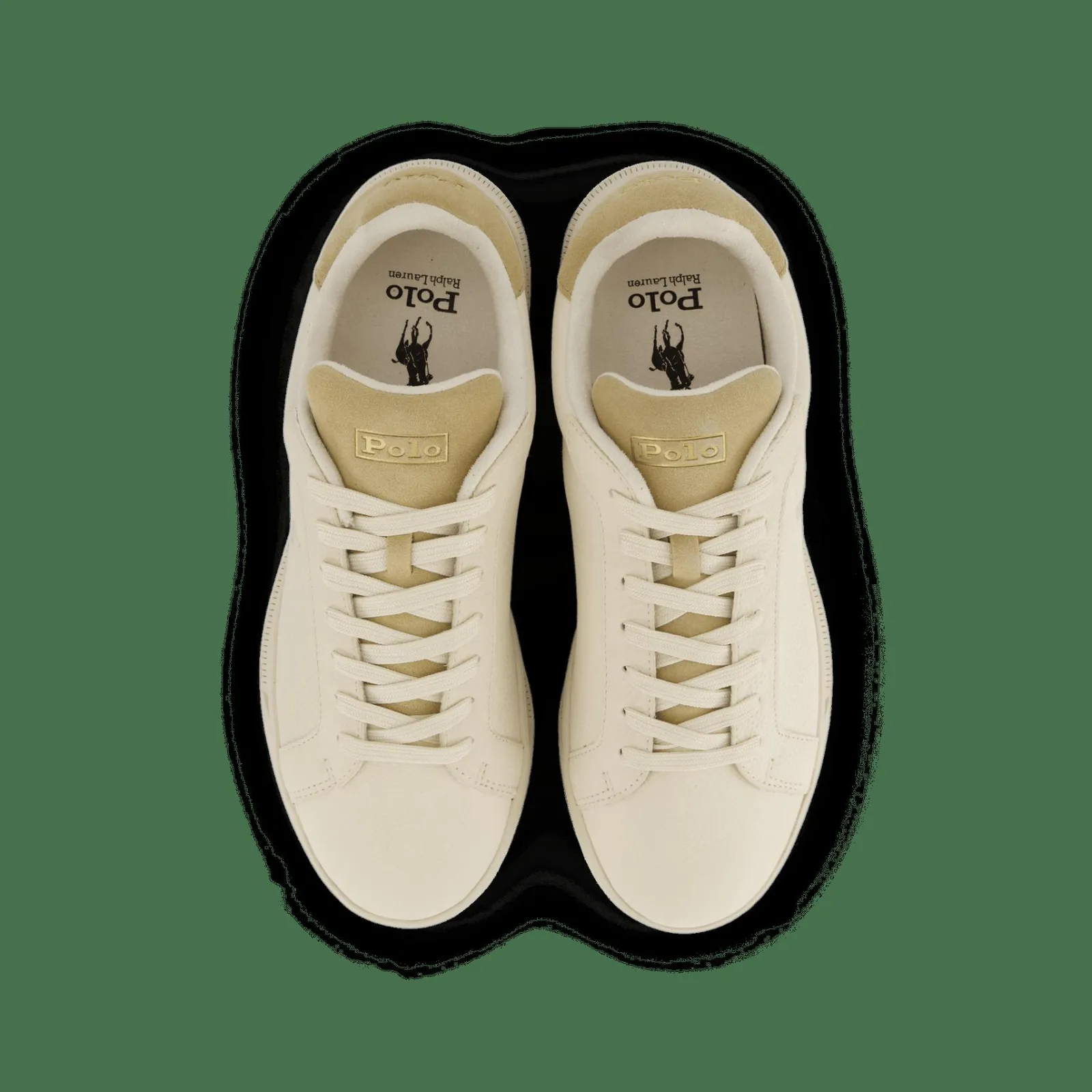 Polo Ralph Lauren Heritage Court II Leather Sneaker Ecru / Bone
