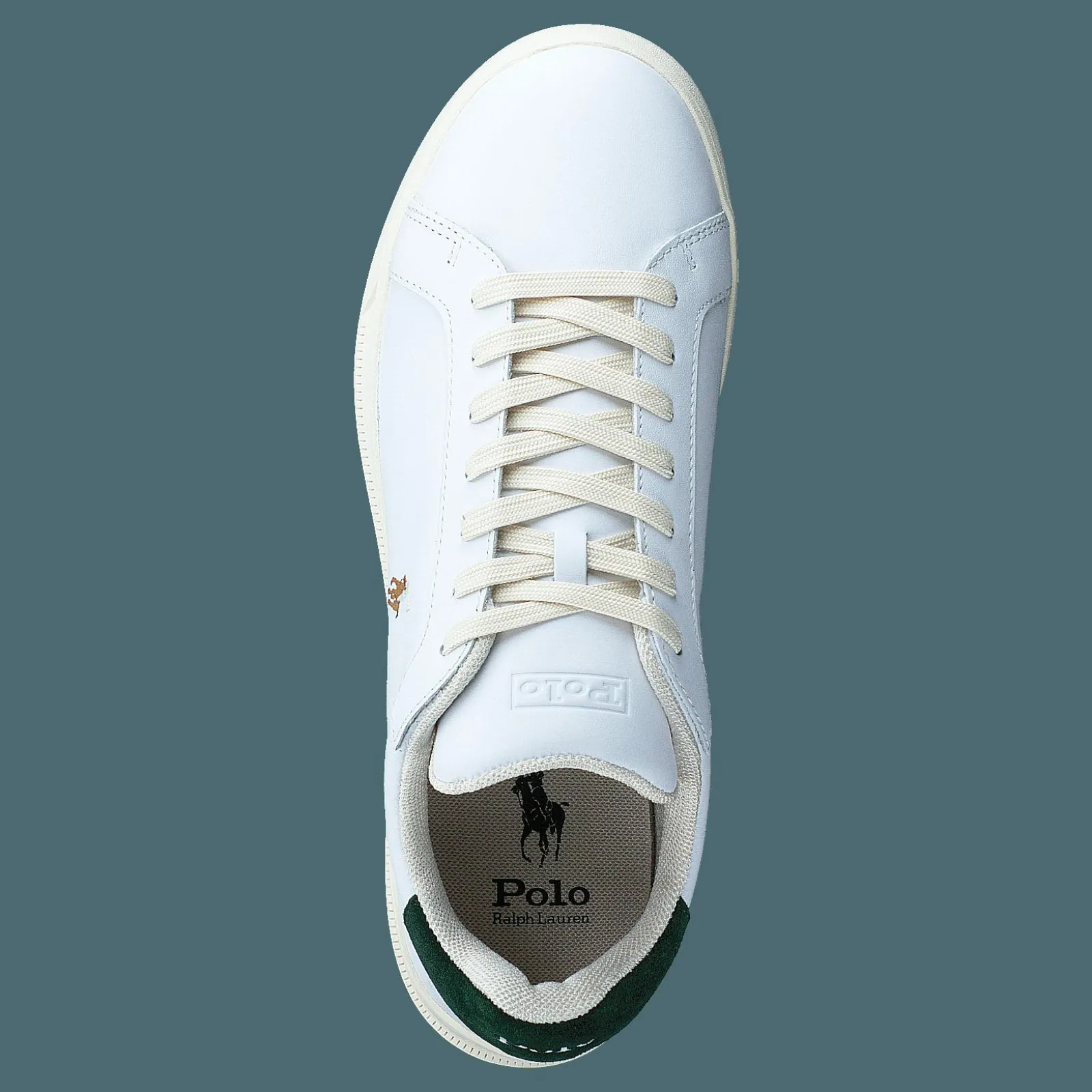 Polo Ralph Lauren Heritage Court II Leather Sneaker White / College Green