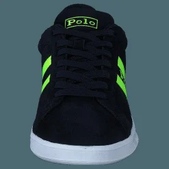 Polo Ralph Lauren Heritage Court II Suede Sneaker Hunter Navy/Safety Yellow Polo