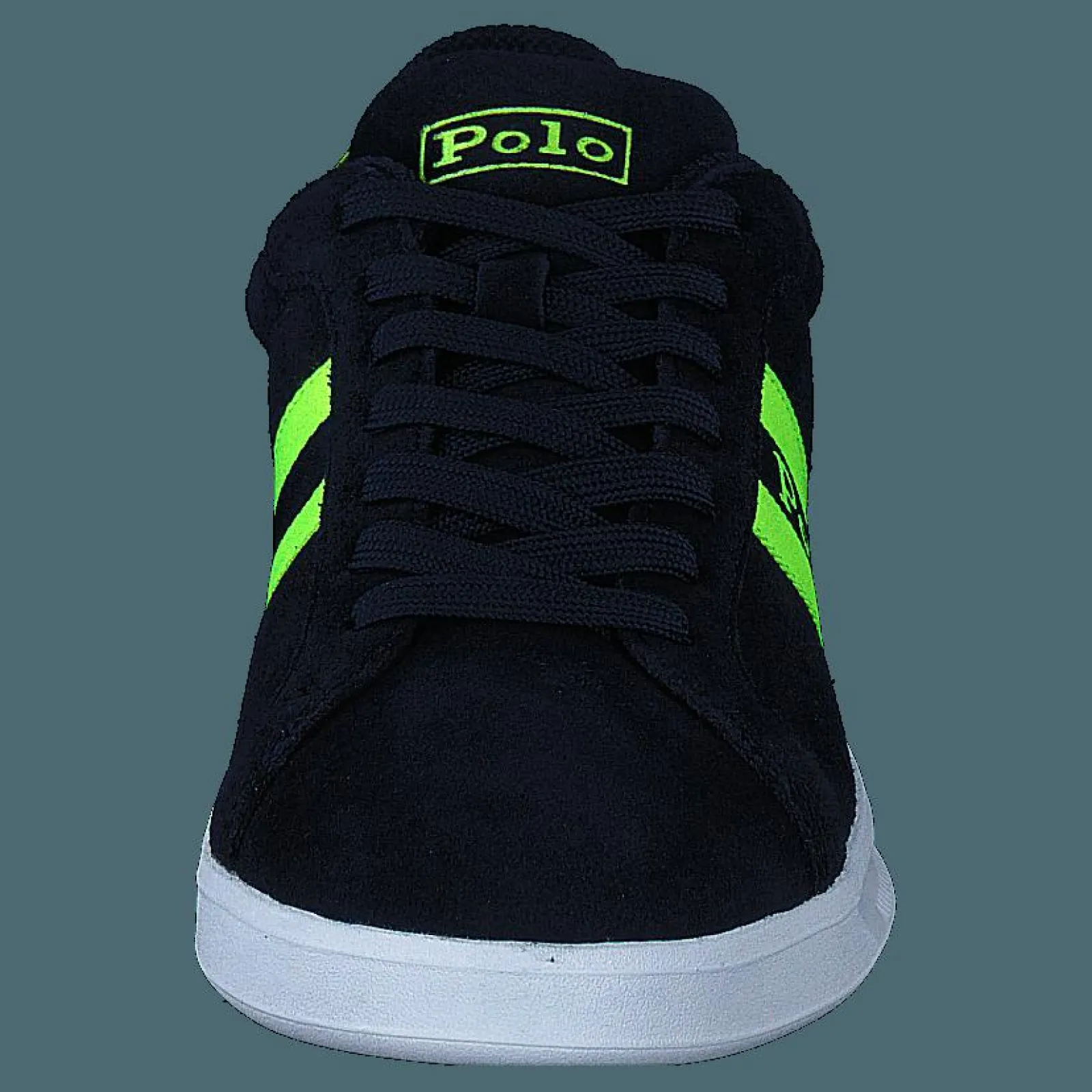 Polo Ralph Lauren Heritage Court II Suede Sneaker Hunter Navy/Safety Yellow Polo