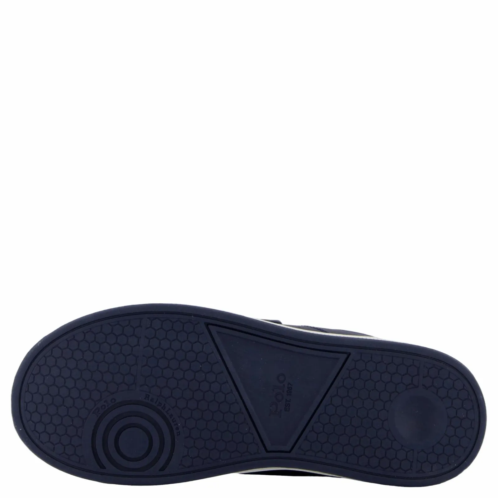 Barn Ralph Lauren Junior Heritage Court Iii Ez C-navy Smooth W/ White Pp