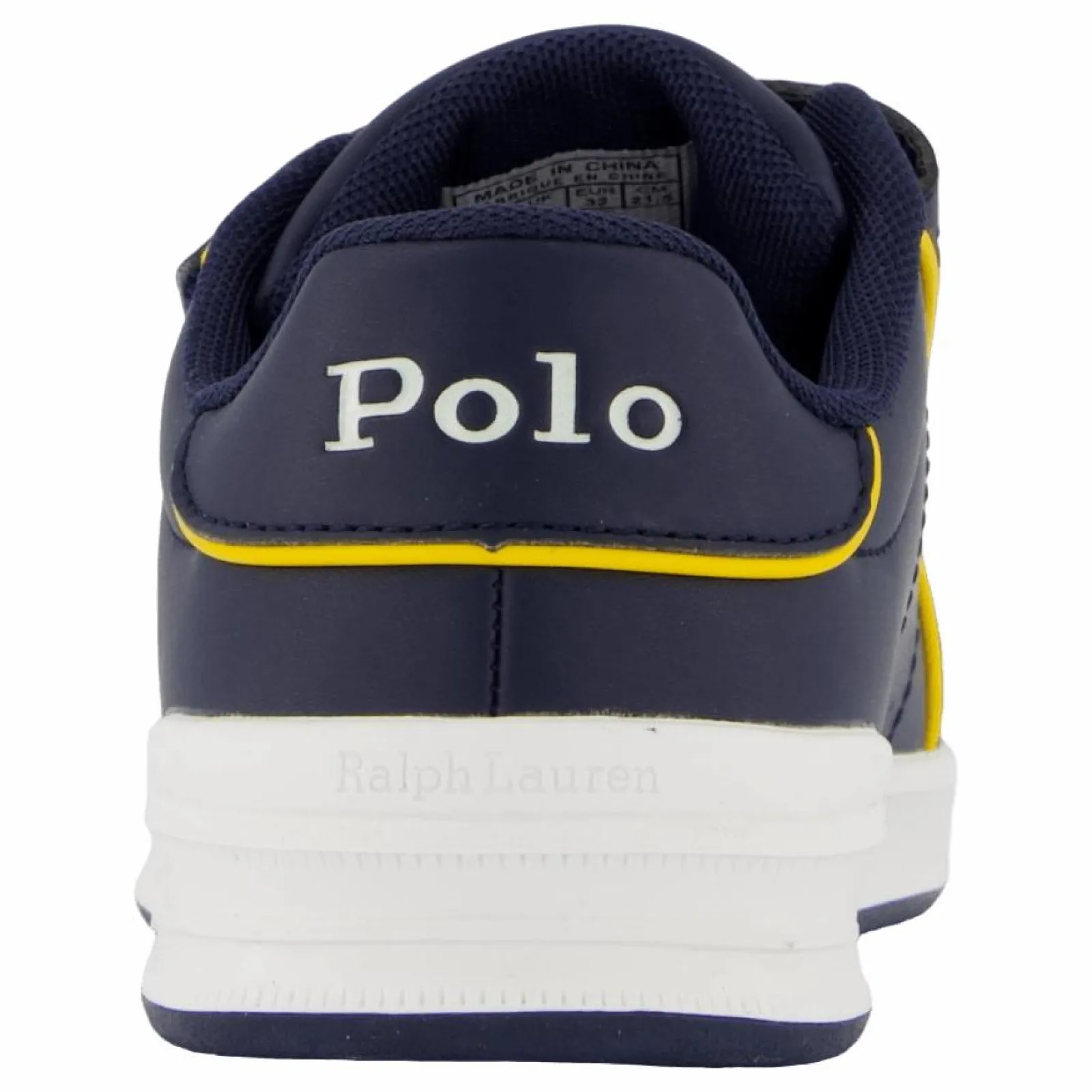 Barn Ralph Lauren Junior Heritage Court Iii Ez C-navy Smooth W/ White Pp