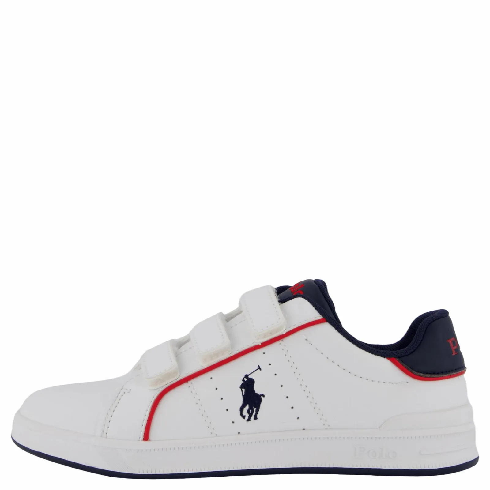 Barn Ralph Lauren Junior Heritage Court Iii Ez C-white Smooth/navy W/ Navy Pp