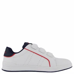 Barn Ralph Lauren Junior Heritage Court Iii Ez C-white Smooth/navy W/ Navy Pp
