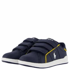 Barn Ralph Lauren Junior Heritage Court Iii Ez T-navy Smooth W/ White Pp