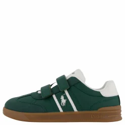 Barn Ralph Lauren Junior Heritage Court Iii Ez T-toe C-dark Green Smooth/micro/pape