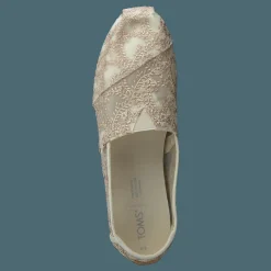 Toms Hibiscus Floral Lace Alprg Natural Metallic