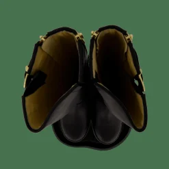 Johnny Bulls High Boot Double Zip Black / Shiny Gold