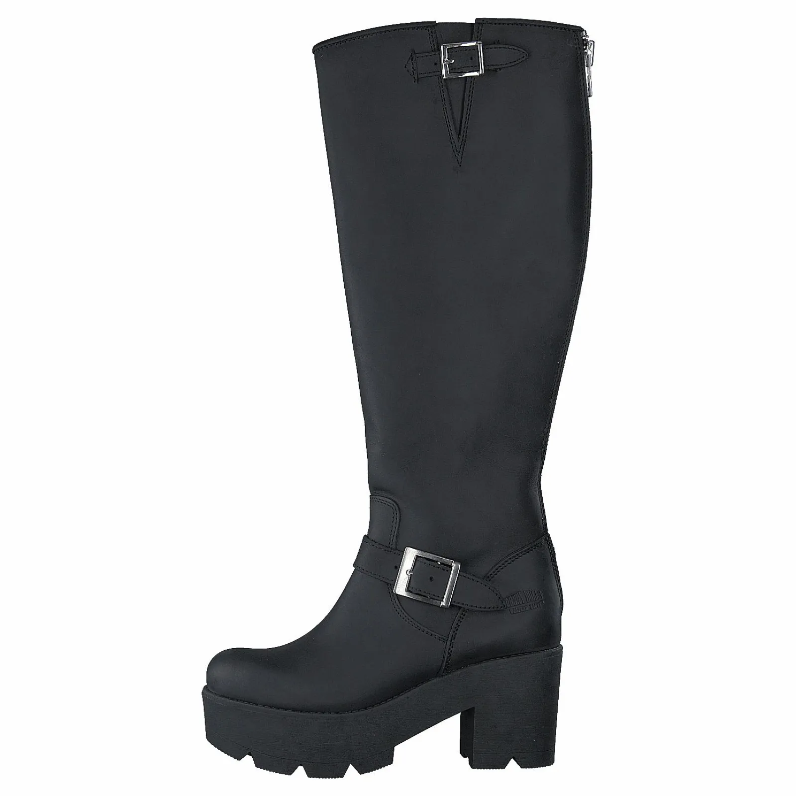 Johnny Bulls High Platform Boot Black / Shiny Silver