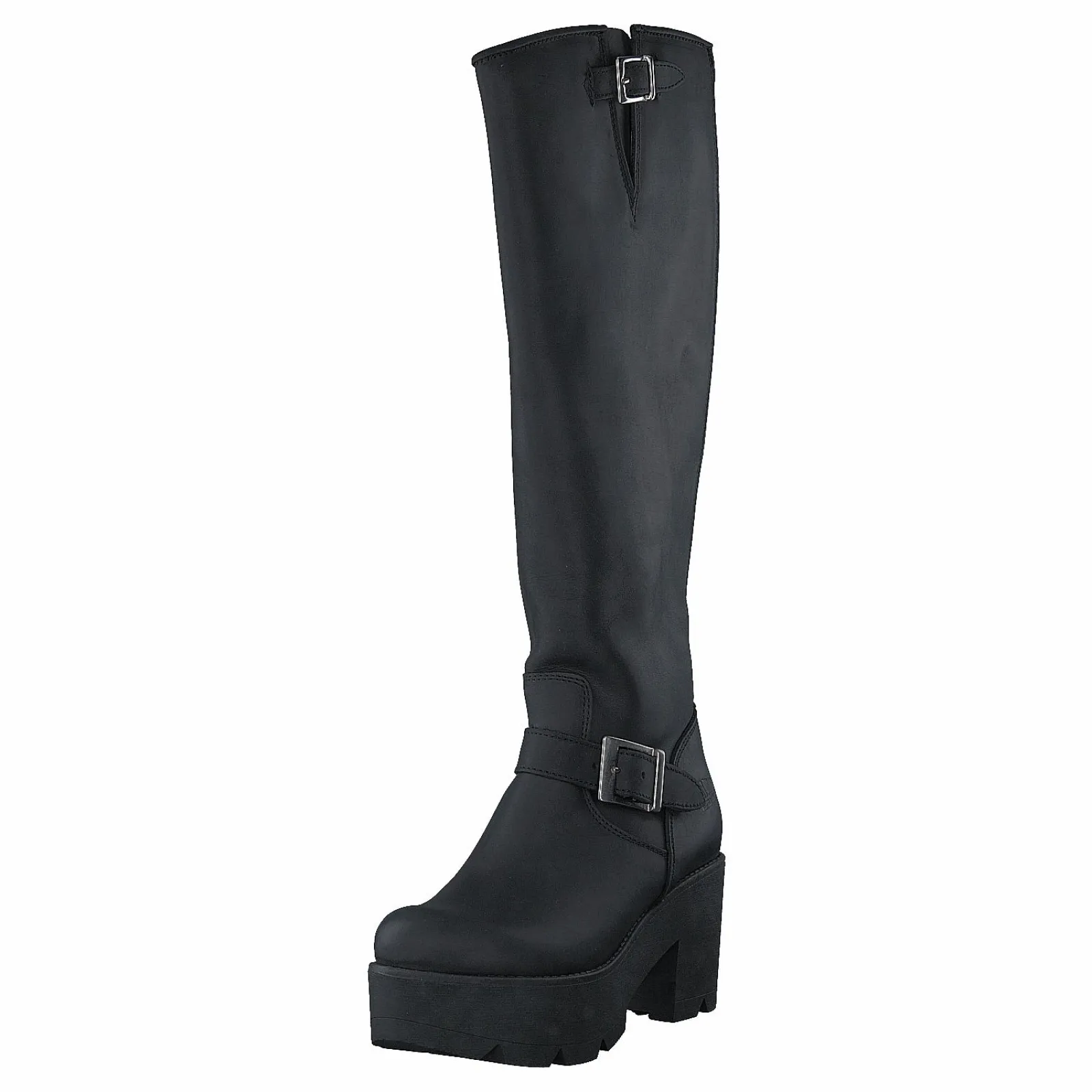 Johnny Bulls High Platform Boot Black / Shiny Silver