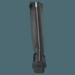 Johnny Bulls High Zip Back Black Shiny Silver