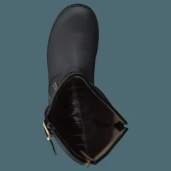 Johnny Bulls High Zip Back Black Shiny Gold